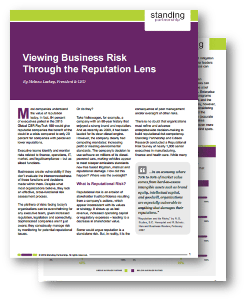 View Business Risk Through the Reputation Lens